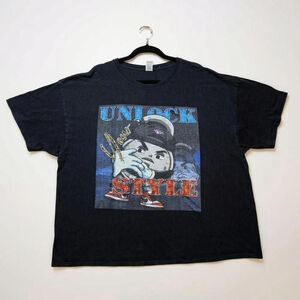 Gildan Mens Black Graphic T-Shirt Size 3XL